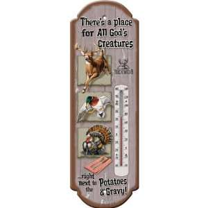  Rivers Edge Products All Gods Creatures Tin Thermometer 