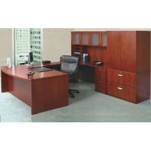   Group Mira Bow Front Desk Executive U Suite with Storage: Office