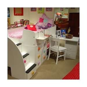   Furniture Sierra Captains Bed with Desk and Storage Stairs: Furniture