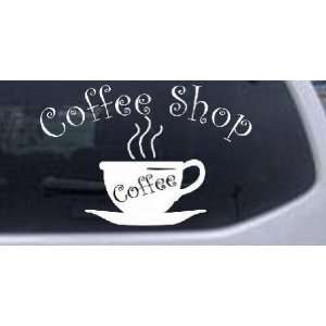   4in    Coffee Shop Cup Business Car Window Wall Laptop Decal Sticker