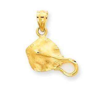  14K Stingray Pendant: Jewelry