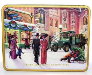 1998 Callard & Bowser Toffee Shop Christmas Holiday Tin Box Container 