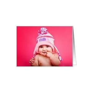  Little girl with fingers in her mouth Card: Health 