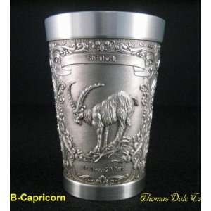  Eagle Pewter Zodiac Cup Capricorn   Steinbock