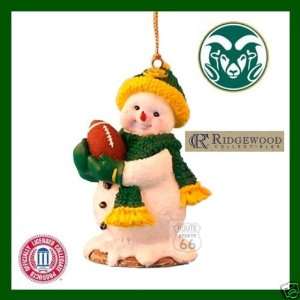  COLORADO STATE RAMS FOOTBALL SNOWMAN HOLIDAY ORNAMENT 