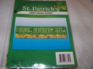 ST PATRICKS DAY Party Decor Paper FRINGED BANNER  