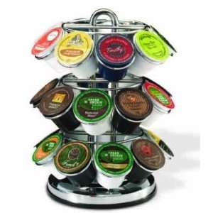 Keurig K Cup Carousel, Chrome Loaded With 27 K Cups Model 5060 