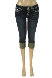 La Idol Designer Capri Miss Rhinestone Jewel Ladies Fashion 4 Me Jeans 