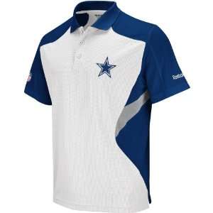   Dallas Cowboys Sideline Standout White Polo Medium: Sports & Outdoors