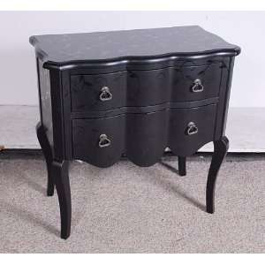   Black Cabinet 2 Drawers 30W Solid Wood Chest New: Everything Else