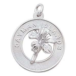  Rembrandt Charms Cayman Islands Hibiscus Charm, Sterling 