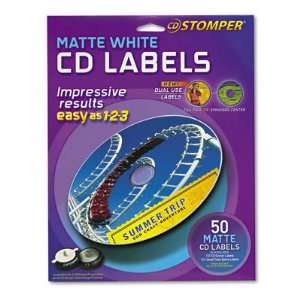  CD/DVD Label for PC/Mac Printers, Kit Refill, Matte White 