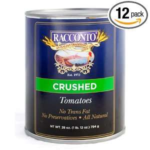 Racconto Crushed Tomatoes, 28 Ounce Cans Grocery & Gourmet Food