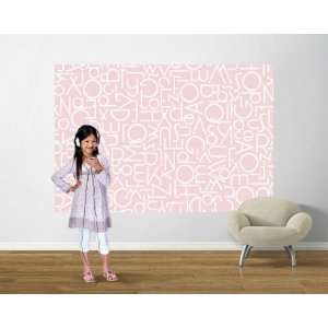  Alphabet Pink Prepasted Mural