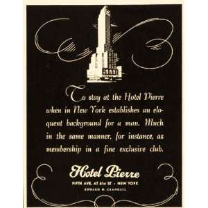  1939 Ad Hotel Pierre New York City Fifth Ave. Building 