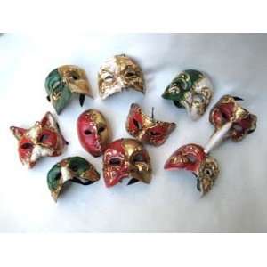   Masquerade Miniature Commedia Set Of 10 Carnival Mask