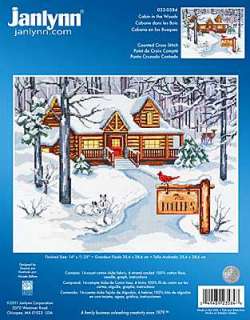 Janlynn Counted Cross Stitch Kit 14 x 11 ~ CABIN IN THE WOODS #023 