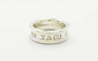 TIFFANY & CO 1837 WIDE CONCAVE SILVER RING  