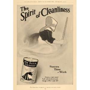 1912 Ad Old Dutch Cleanser Woman Cleaning Products   Original Print Ad