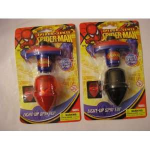    Spiderman Light Up Spin Top ~ Black or Red ~ 1 pc Toys & Games