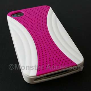 Air Matrix Pink Gel Case Hard Cover Apple iPhone 4 4G  