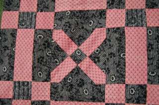 1880s Mrs. Deweys Choice Double 9 Patch 19th Century Antique Quilt 