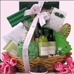 Be Well Rosemary Mint Spa Luxuries: Birthday Spa Gift Basket