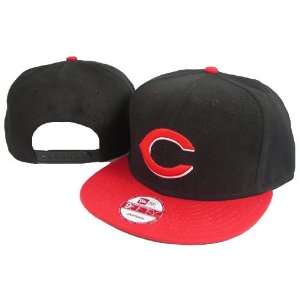  Cincinnati Reds MLB 9Fifty Snapback Cap Black Red: Sports 