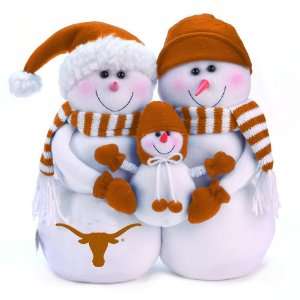  NCAA Texas Longhorns Snowmen Family Holiday Table Top 