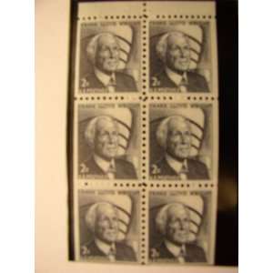 US Postage Stamps, 1971, Frank Lloyd Wright, S180c, Booklet Pane of 6 