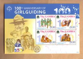 GAMBIA CENTENARY OF GIRL GUIDES MNH SHEETLET 2011  