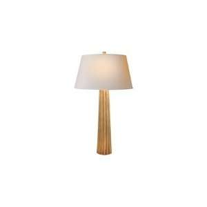 Chart House Large Fluted Spire Table Lamp in Antique Burnished Brass 
