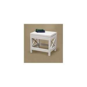  White X Frame Bathroom Stool   by SOURCING SOLUTIONS