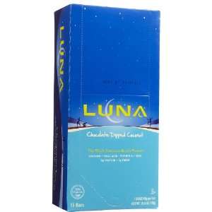Luna, Chocolate Dipped Coconut, 15 Bars  Grocery & Gourmet 