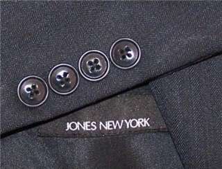 44R Jones New York SOLID DARK NAVY 100% WOOL sport coat suit blazer 