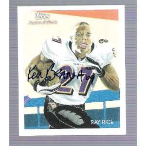  Topps National Chicle   Artists Proof   Ray Rice   Signed 