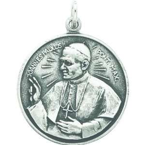 Sterling Silver Pope John Paul II Medal Jewelry