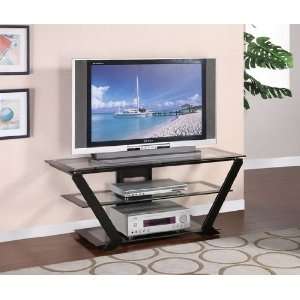  Powell 48 Inch Matte Black TV Stand (412 648)