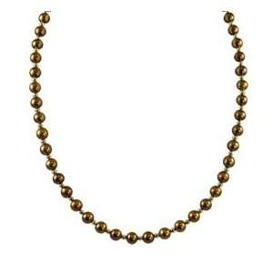   chocolate freshwater cultured pearl and 14ky bead necklace. Jewelry
