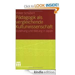  Pädagogik als vergleichende Kulturwissenschaft (German 