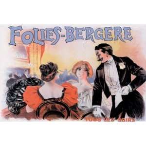    Folies Bergere Tous les Soirs   Poster (18x12)