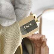 CHLOE Python Med PARATY Shoulder Bag Purse Tote Pink  