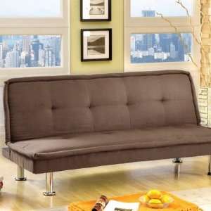   IDF 2901 Microfiber Youth Futon/Sleeper Sofa in Tan Furniture & Decor