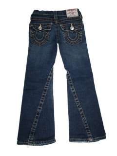 Girl Youth Kid True Religion Joey Jeans Pants Dark Flare Logo Size 6 