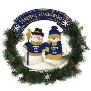    Edmonton Oilers Team Snowman Christmas Wreath: Sports & Outdoors