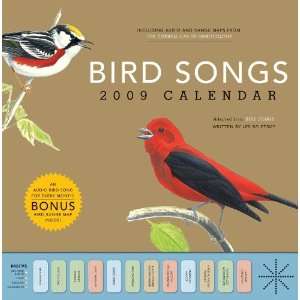  Chronicle Books 2009 Bird Songs Wall Calendar Patio, Lawn 