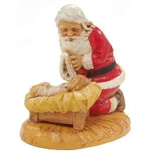    Fontanini Kneeling Santa with Baby Jesus Figure: Home & Kitchen