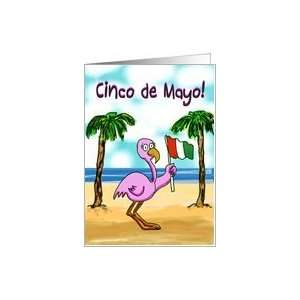  Cinco de mayo Pink Flamingo Paper Greeting Card Card 