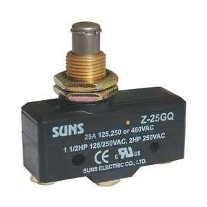 Industrial Grade 5JEF8 Snap Action Switch, Panel Mount Plunger:  