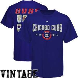  Majestic Chicago Cubs Cooperstown Baseball Tickets T Shirt 